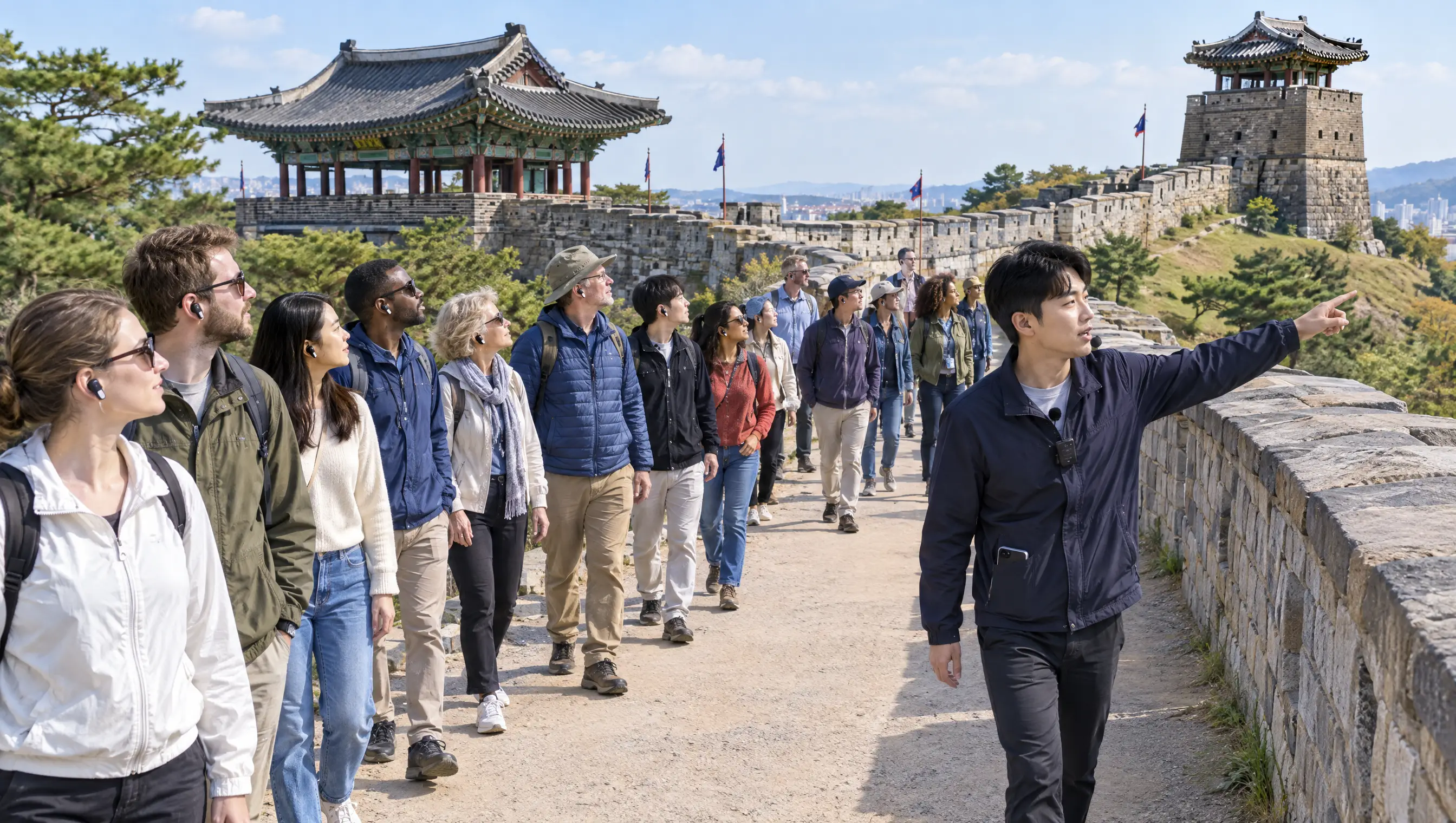 수원화성 — 길게 늘어선 행렬